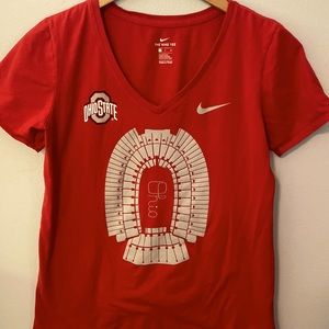 Nike Script Ohio athletic cut t shirt OH-IO!